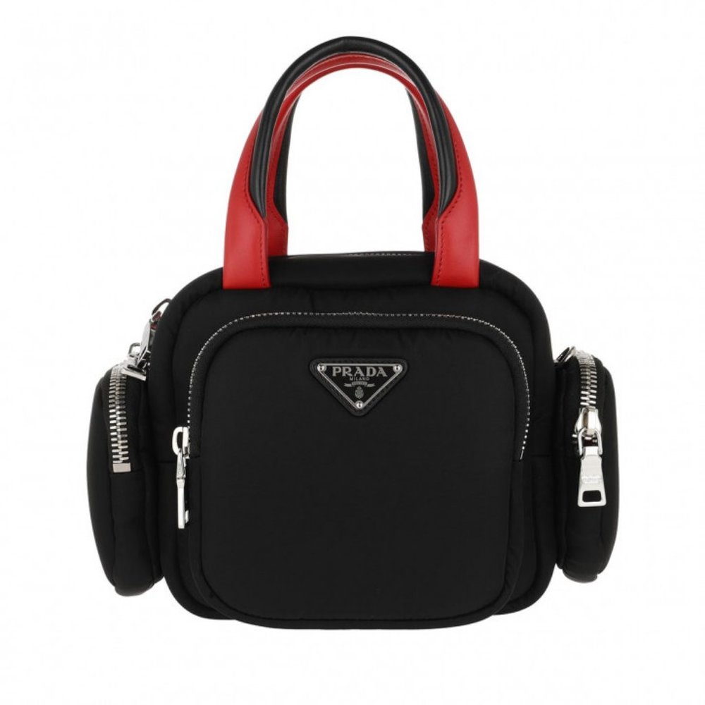 Prada Ladies Nylon Cargo Top Handle Bag-Small